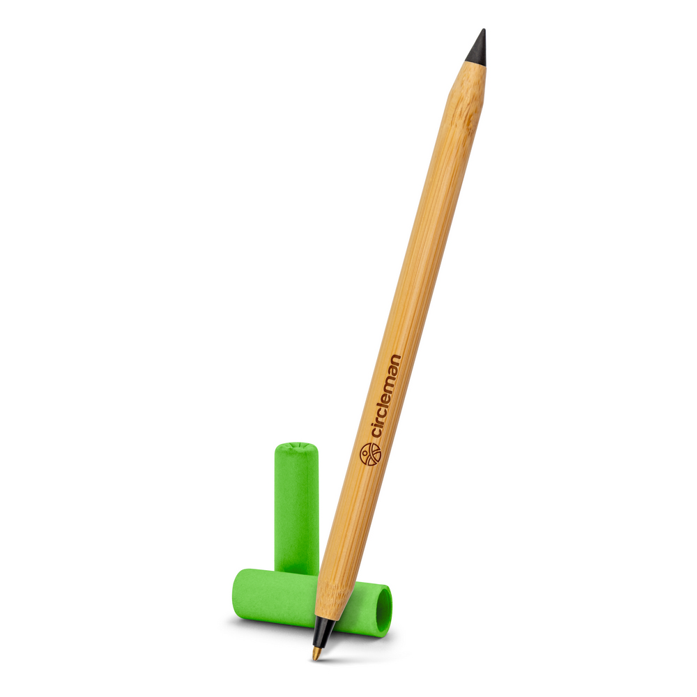 Stylo bille en bambou 2 en 1 crayon 
